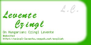 levente czingl business card